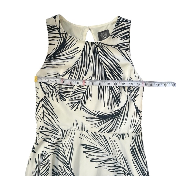 Vince Camuto Tropical Leaf Palm High Low Hem Dress Sz 8 - Picture 7 of 8